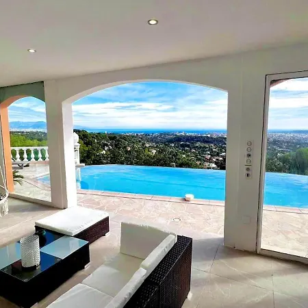 Villa Ecrin - Avec Vue Sur A Couper Le Souffle A Antibes Avec Piscine *